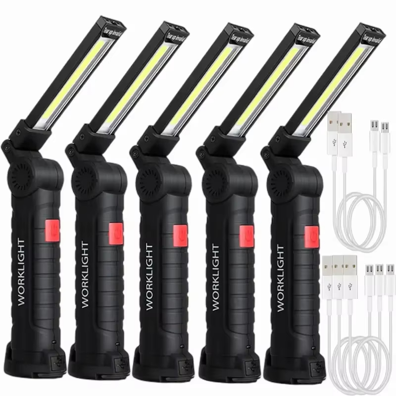 Power Bank - แบบพกพา COB ไฟฉาย LED USB ชาร์จไฟได้