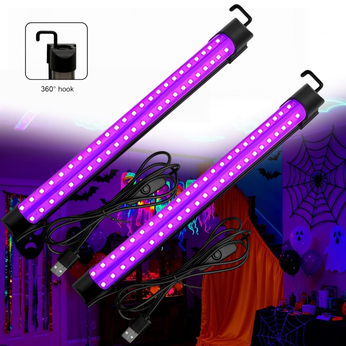 Usb Hub - หลอดไฟแบล็คไลท์ 5W/10W ปลั๊ก USB หลอดไฟ LED