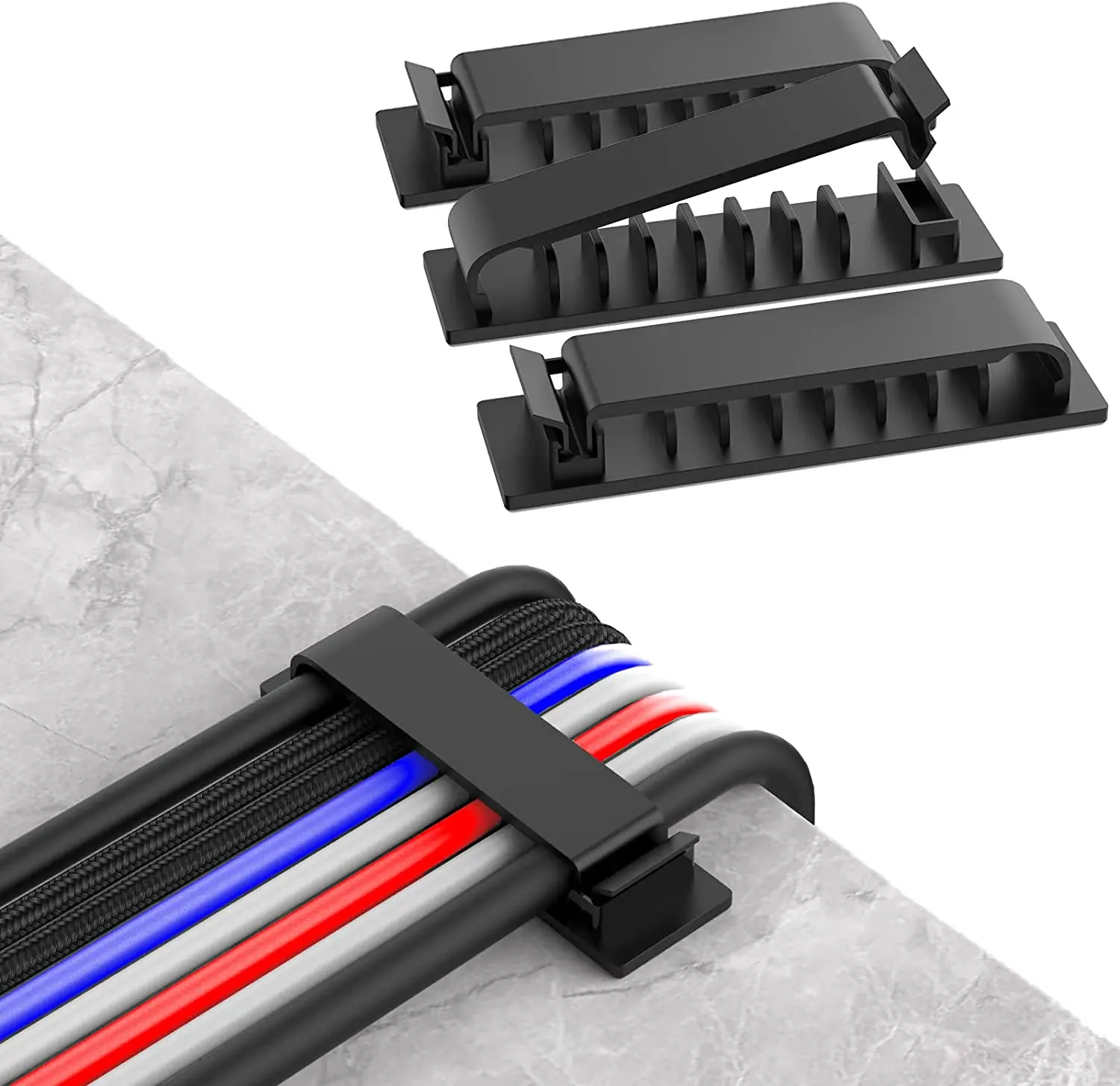 Cable Organizer - ที่จัดระเบียบสายเคเบิล ที่เก็บสายไฟ ที่ยึดสาย USB แบบยืดหยุ่น ที่มัดสายซิลิโคนสำหรับเมาส์