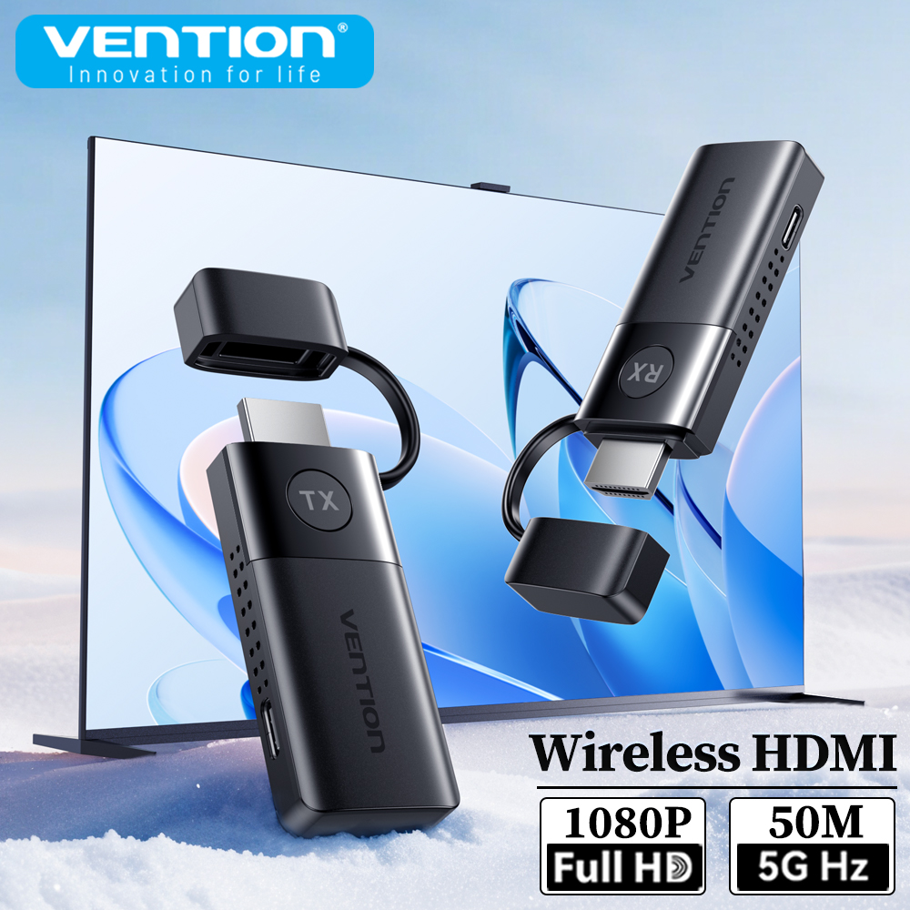 Hdmi Adapter - Vention เครื่องส่งสัญญาณและตัวรับสัญญาณ HDMI ไร้สาย 1080P @