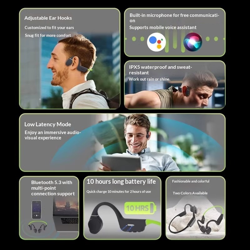 หูฟังบลูทูธแบบไร้สายชนิดเกี่ยว - Headphones Wireless บทวิจารณ์และราคา