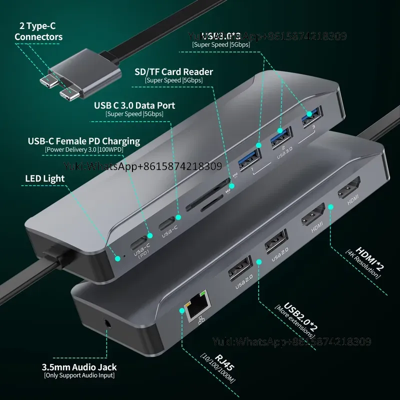 ฮับด็อกกิ้งสถานี 5 พอร์ต USB พ - Usb Hub บทวิจารณ์และราคา