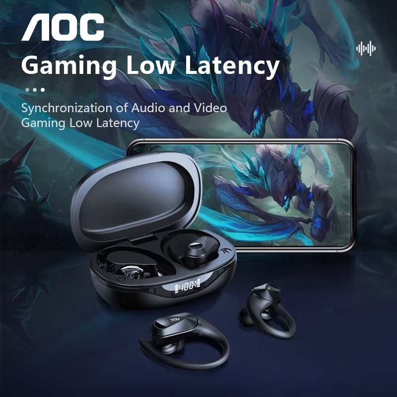 ช้อยส์ AOC ชุดหูฟังกีฬาไร้สายบ - Headphones Wireless บทวิจารณ์และราคา