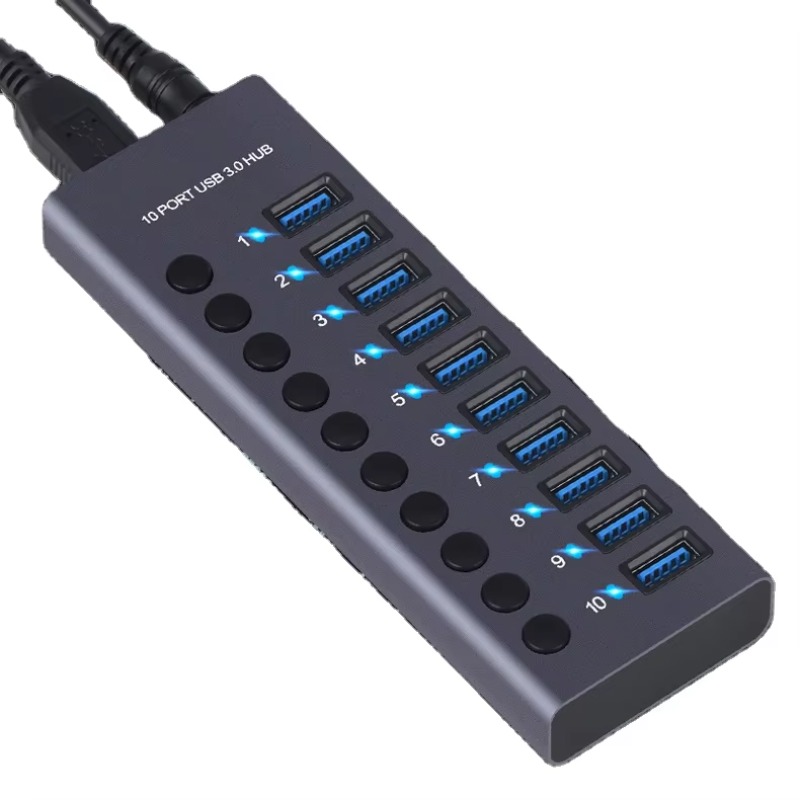 ฮับ USB 3.0 ความเร็วสูง 5Gbps  - Usb Hub บทวิจารณ์และราคา