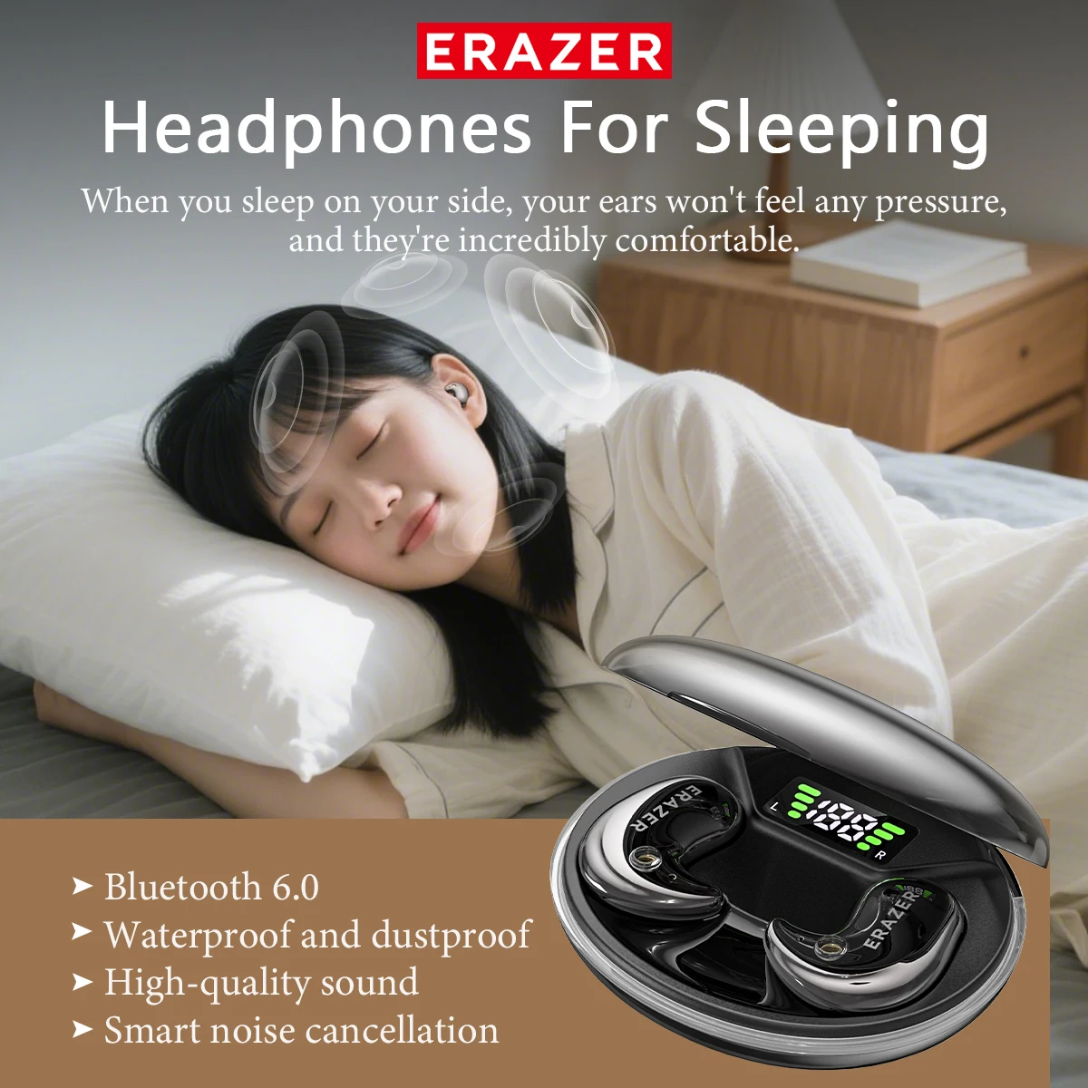 หูฟังบลูทูธแบบอินเอียร์ EARZER - Headphones Wireless บทวิจารณ์และราคา