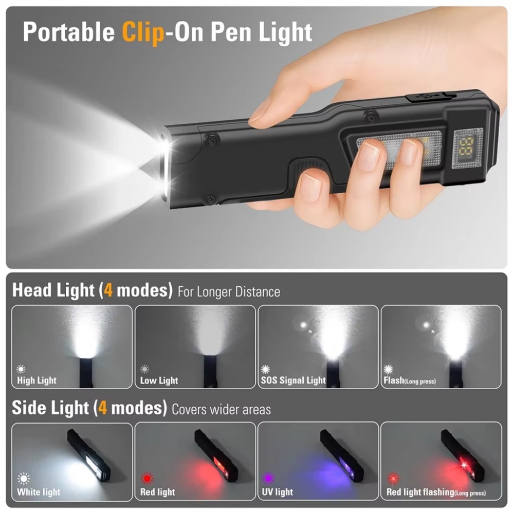 ไฟฉาย LED แบบชาร์จไฟได้ EDC บา - Power Bank บทวิจารณ์และราคา