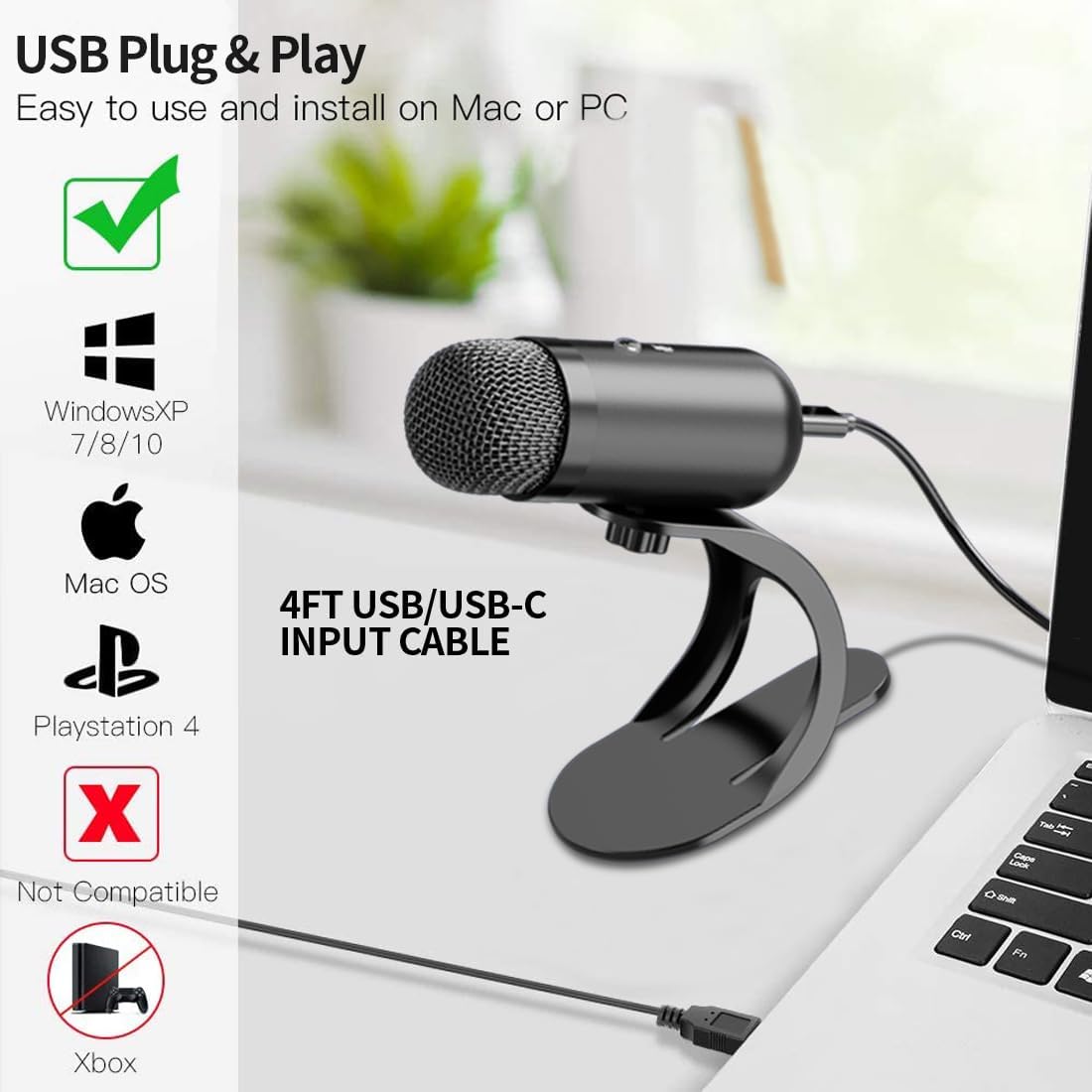 ไมโครโฟน USB แบบคอนเดนเซอร์สำห - Usb Hub บทวิจารณ์และราคา